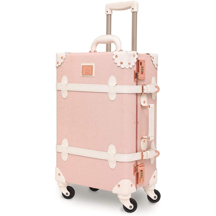 安いサイト 可愛い スーツケース クラシック トランク トランクケース ピンク 機内持込 キャリーケース かわいい 子供 女の子 優雅な粉 安いオンライン ストア Shirleyryan Ca
