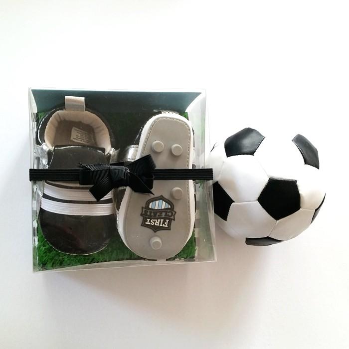 （出産祝い 男の子 ギフト ファーストシューズ）FIRST CLEATS ベビースパイク ベビーシューズ ギフトセット サッカーボール付（黒）｜givinggate｜03