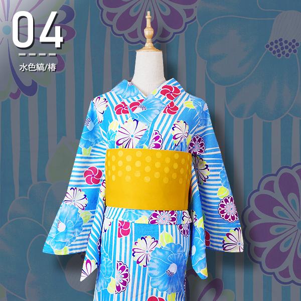 【新品未着用】浴衣・帯・下駄　3点セット（花柄浴衣） 浴衣 3点セット（浴衣/半幅帯/下駄） 白 ホワイト 青 ブルー 花