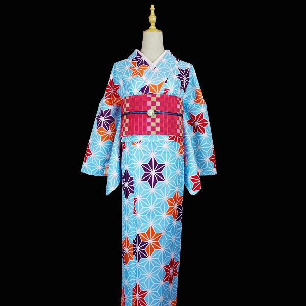 洗える着物 袷着物 小紋 着物単品 女性 レディース ポリエステル