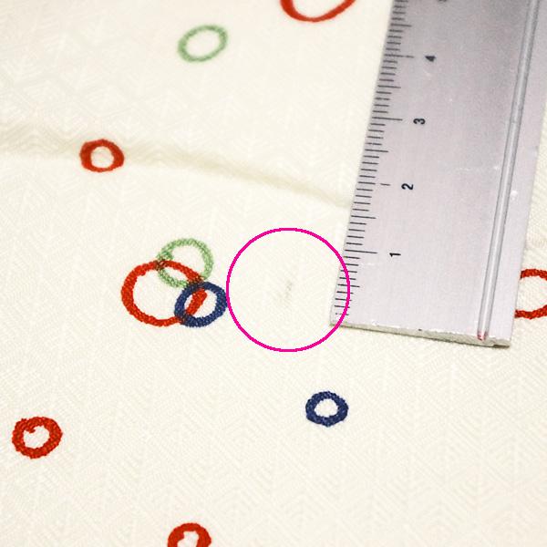 洗える着物 袷着物 小紋 単品 レディース きもの ホワイトリリー色 赤 青 緑色 しゃぼん玉 モダン かわいい 普段着・お出かけ・映え M/L 40代 50代 60代 訳あり
