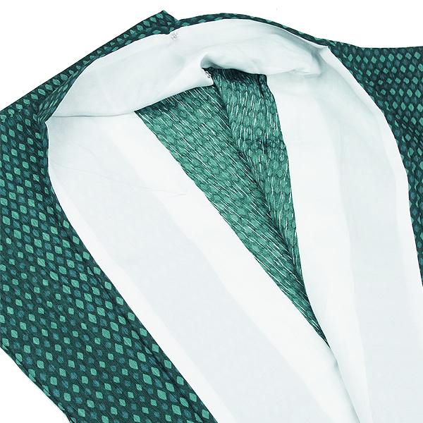 単品】着物 洗える着物 夏着物 単衣 ひとえ ポリエステル製 緑色 単品】着物 洗える着物 夏着物 単衣 ひとえ ポリエステル製 緑色