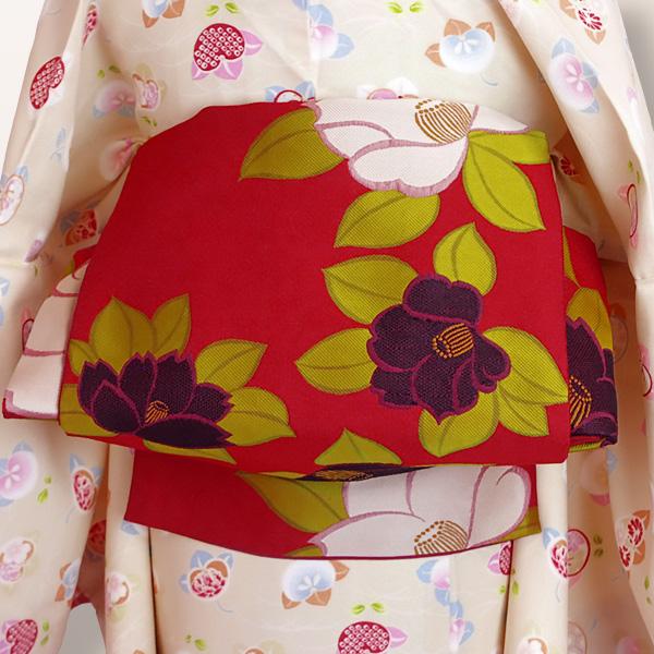 洗える着物 袷着物 単品 レディース きもの R・KIKUCHI ポリエステル 小紋 鹿の子 亀甲 花柄 橘 レトロ かわいい 普段着・お出かけ フリー 新作 40代 50代 60代