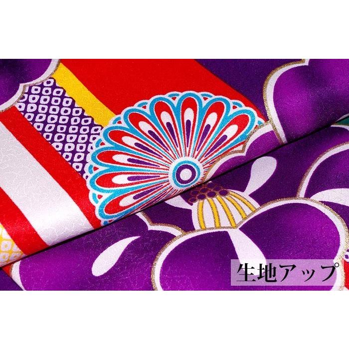 着物 洗える着物 セット ポリエステル 袷 小紋 リバーシブル 半幅帯 2