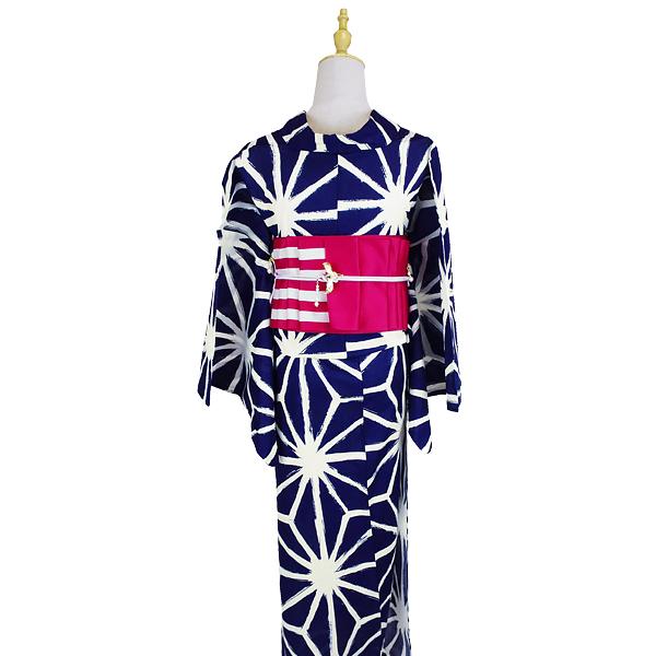 新品　未使用★浴衣　夏ゆかた　麻の葉　大人　プレタ　古典柄　夏　幾何学模様　紺 楽天市場】麻の葉（浴衣セット｜和服）：レディースファッション