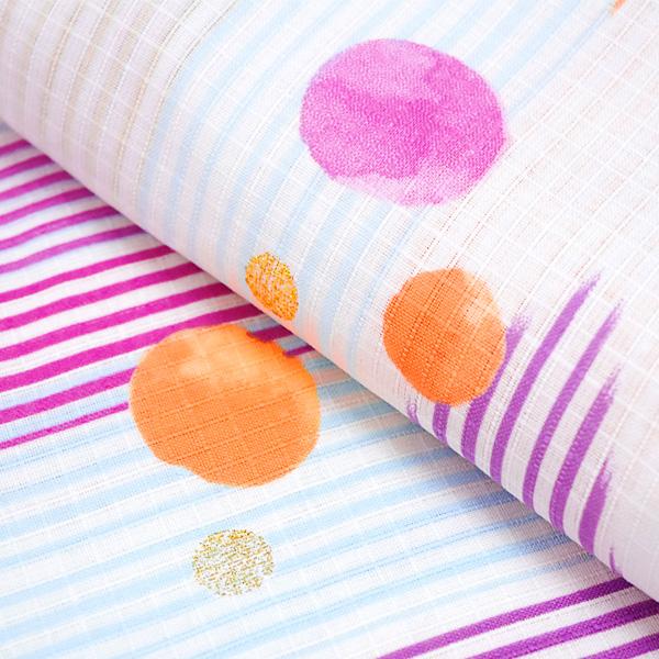 超美品 浴衣 ヨーヨー柄 白地 夏祭り ポリエステル 速乾性 浴衣 単品 レディース ゆかた 白色地 パステルカラー 矢絣 モダン