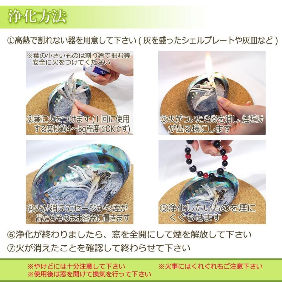 ホワイトセージ 部屋 浄化 クラスター 30g 1ツ星 枝付き｜giyaman-jewellery｜10