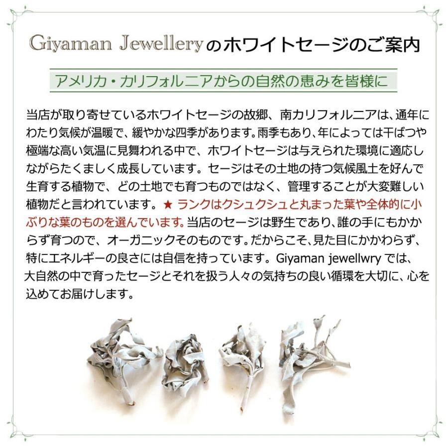 ホワイトセージ 部屋 浄化 クラスター 30g 1ツ星 枝付き｜giyaman-jewellery｜12