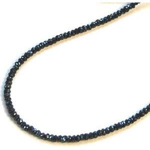 天然石 ブラックスピネル コーティング ネックレス＆ブレスレット ネックレス 長さ 40cm 約3.5mm｜giyaman-jewellery｜02