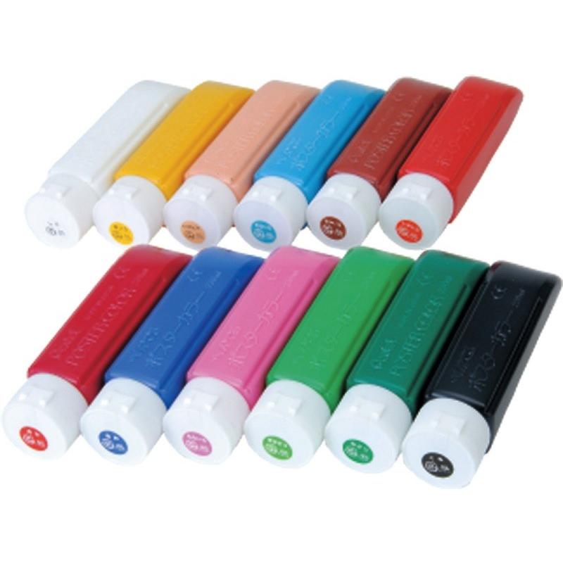 絵画　美術用品　ぺんてるPCクラス用チュ−ブ12色セット