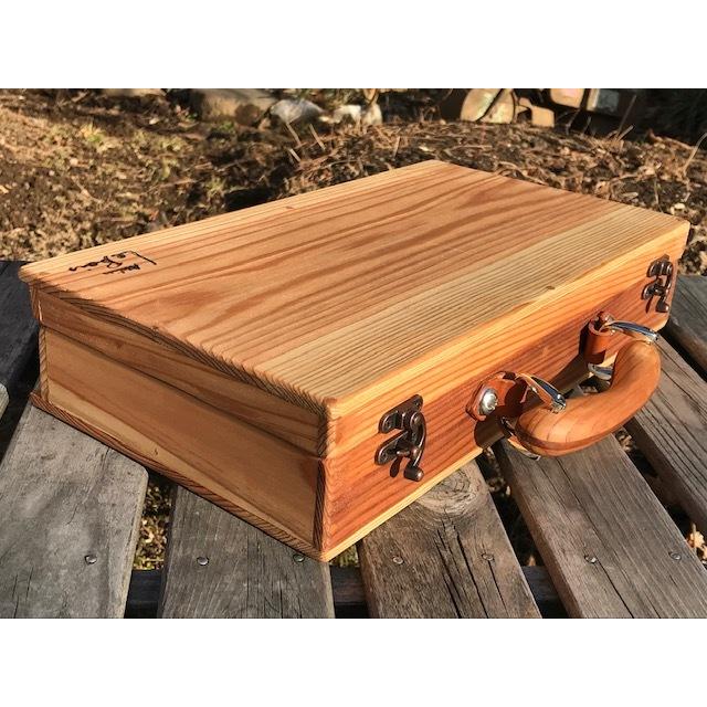GIZMO×アトリエルボア オリジナル杉製タックルボックス Lサイズ