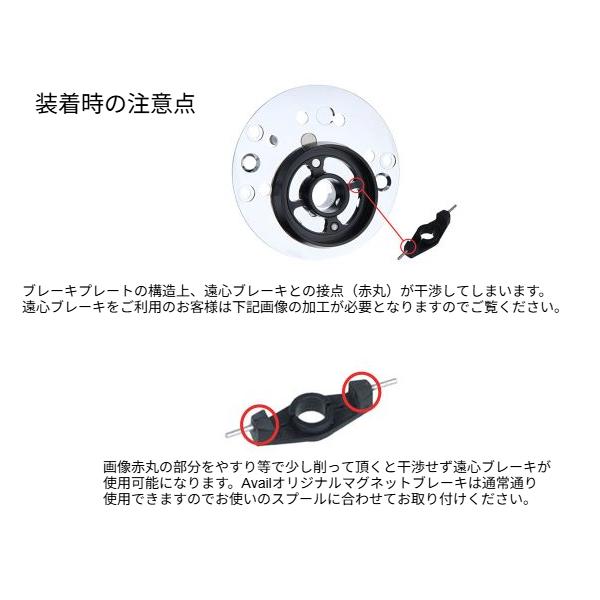 アベイル ABU2500C 非IAR用ブレーキプレート ・ブラック 右巻き