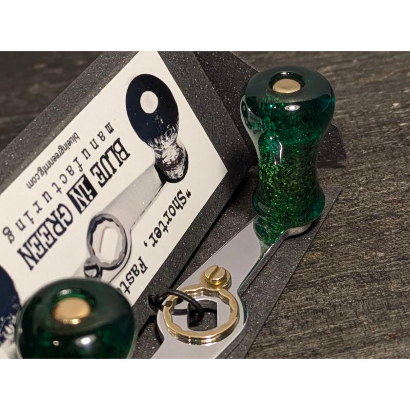 ブルーイングリーン　カスタムハンドル　グリーンスレッド ブルーイングリーン製作所 67mmパワーハンドル ”Shorter，Faster