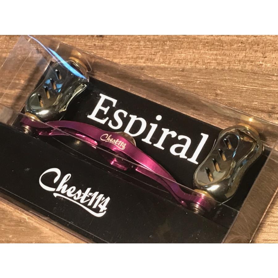 chest114 チェスト114 エスピラル ワインレッド　シマノ右用 Chest114/チェスト114 Custom Reel Handle Espiral/エスピラル