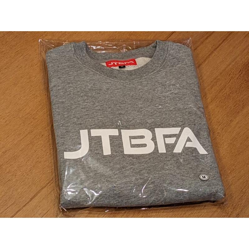 JTBFA クルーネックスウェット Mサイズ ・ミックスグレー/ホワイト