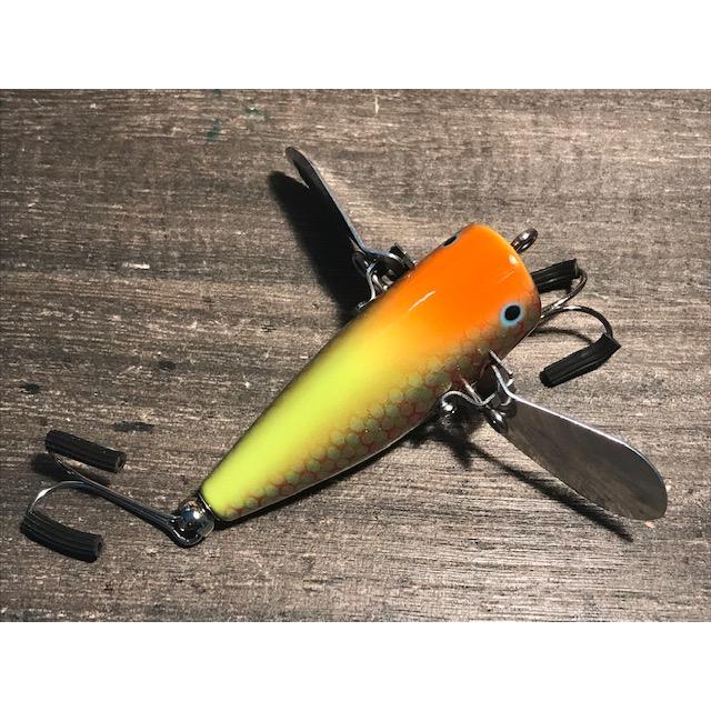 美品 ノーバイト ハネライト ノーバイト ハネライト 金赤縞ホットヘッド（ゴールドラメベース