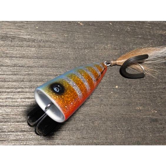 【美品】クオリティライフ　へらぺったいポッパー Quality Life ＊ Wood Lures ＊ - クオリティライフ