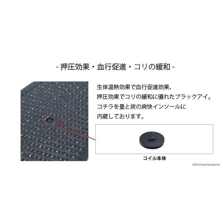 インソール メンズ レディース ブラックアイ 中敷き 消臭 畳 スニーカー い草 炭 防臭 脱臭 調湿 吸湿 こり 血行促進 |  | 04