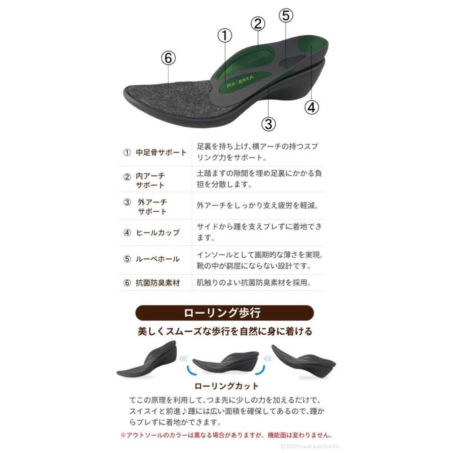 リゲッタ 靴 パンプス 痛くない 歩きやすい ウェッジソール ストラップパンプス 黒 5cm pumps | Re:getA | 14
