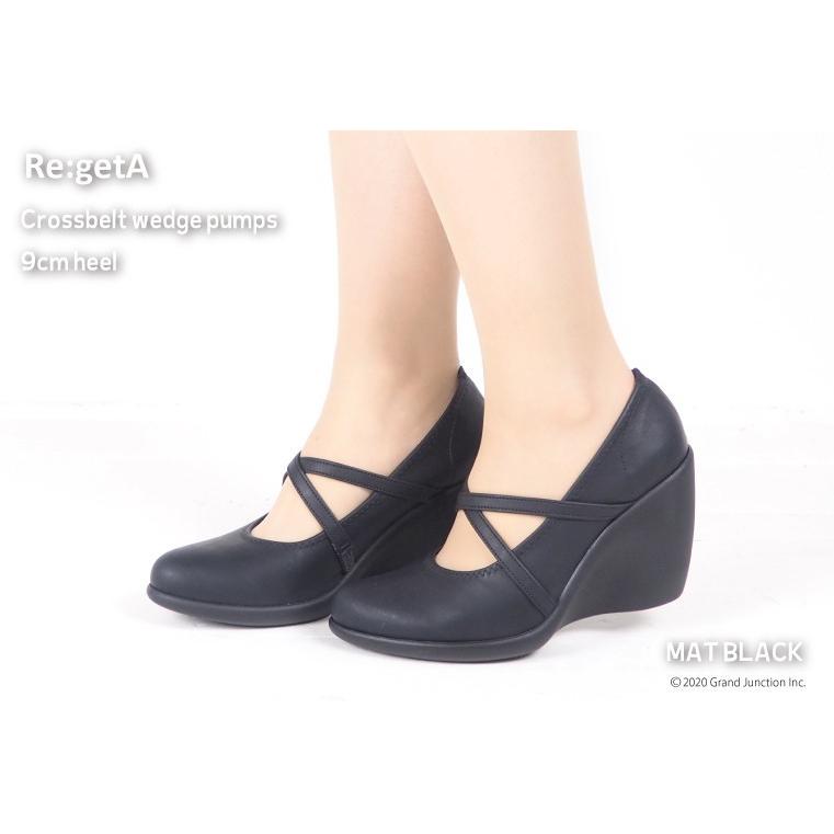 リゲッタ 靴 パンプス ウェッジソール クロスベルト パンプス 9cm pumps | Re:getA | 08
