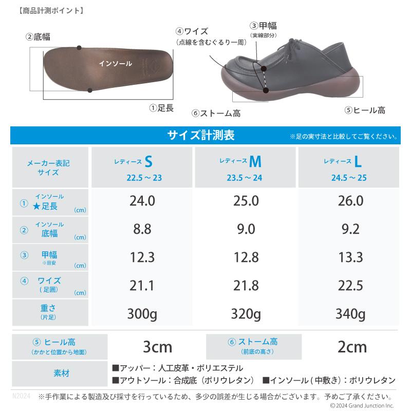 リゲッタ カヌー レディース シューズ 疲れない かかとが踏める 靴  おしゃれ 履きやすい かわいい 3E 幅広 黒 モカシン ワラビー 2WAY 厚底 日本製 | Regetta Canoe | 13