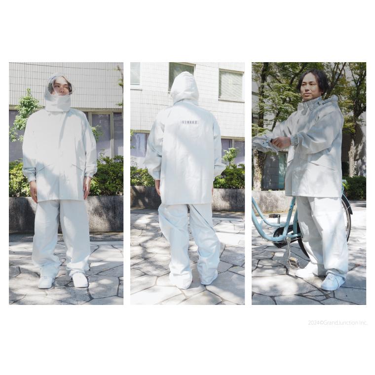 レインコート 自転車 レディース ロング 丈 レインウェア リュック