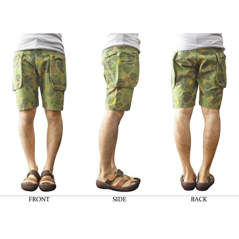 SUPER SHRUB SUPPLY ベルギーカモ　ショーツ ショートパンツ メンズ リーフカモモンキーショーツ 日本製