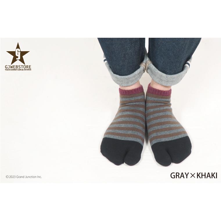 【完売】足袋 ソックス メンズ 厚手 大きいサイズ ボーダー くるぶし スニーカー ソックス 足袋靴下 日本製 リブ プレゼント |  | 11