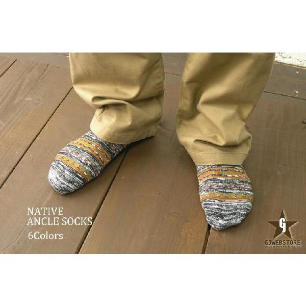 【完売】靴下 メンズ 日本製 スニーカーひきそろえネイティブくるぶしソックス |  | 01