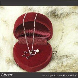 ネックレス レディース パールリングｘスターネックレス | 