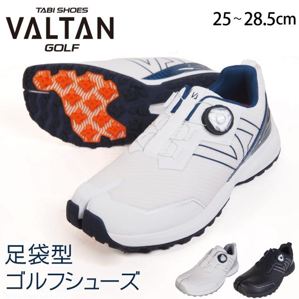 ♠【ヴァルタン】✨極美品　足袋ゴルフシューズ　ホワイト/白　27 足袋 型 ゴルフシューズ メンズ スパイクレス ダイヤル式 足袋シューズ