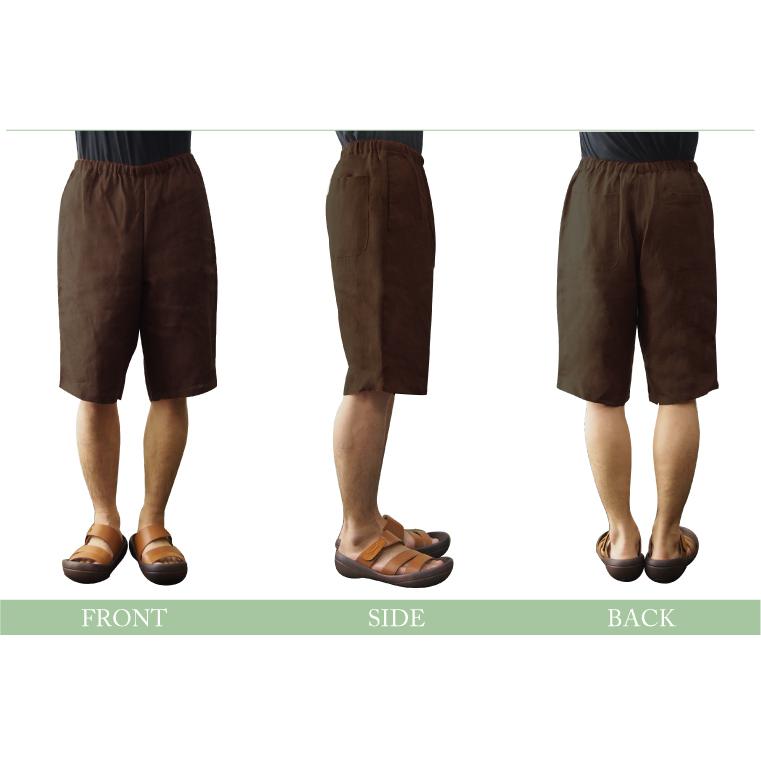 リネン イージー ハーフパンツ 麻 100% メンズ レディース ショーツ リラックス |  | 14