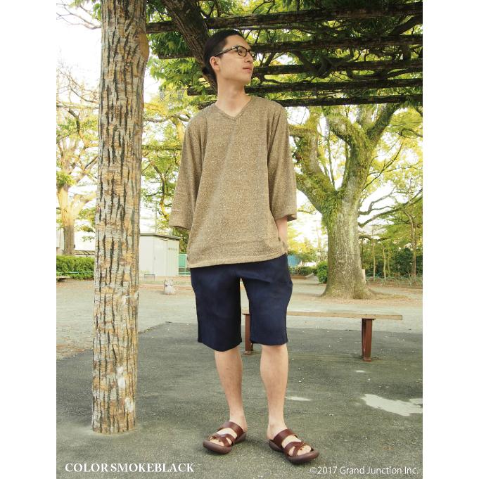 リネン イージー ハーフパンツ 麻 100% メンズ レディース ショーツ リラックス |  | 06