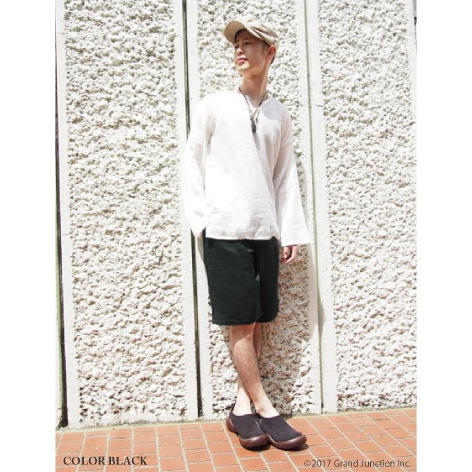 リネン イージー ハーフパンツ 麻 100% メンズ レディース ショーツ リラックス |  | 07