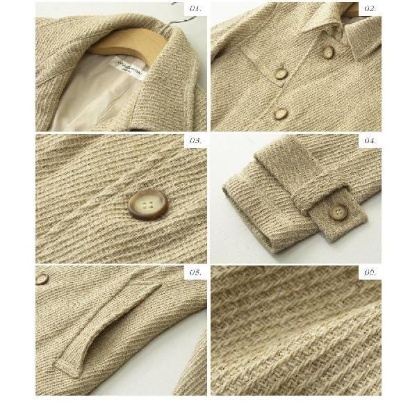 コート メンズ ウールスコッチシングルショートコート ツイード 日本製