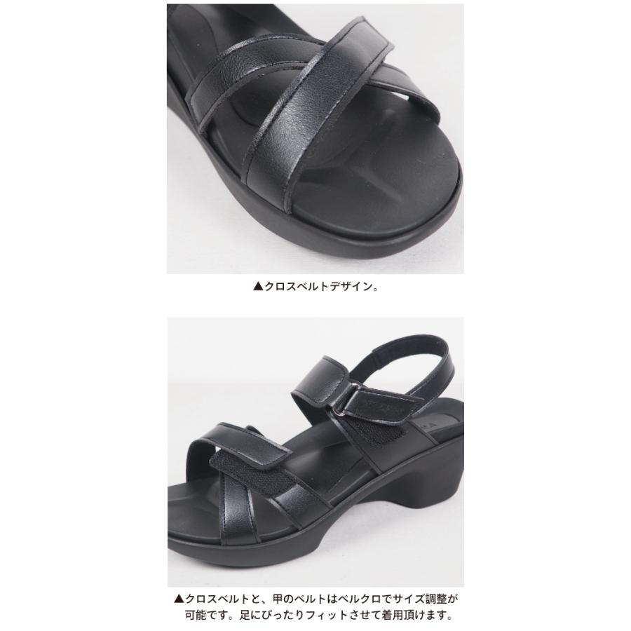 リゲッタ サンダル レディース ウェッジソール おしゃれ ストラップ アシメ クロス ベルト sandal | Re:getA | 15