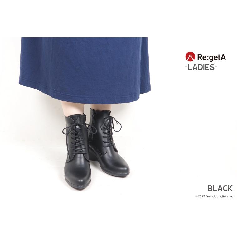 リゲッタ ブーツ レディース 歩きやすい オールシーズン ミドル丈 サイドジップ 履きやすい 歩きやすい 脚長 | Re:getA | 06