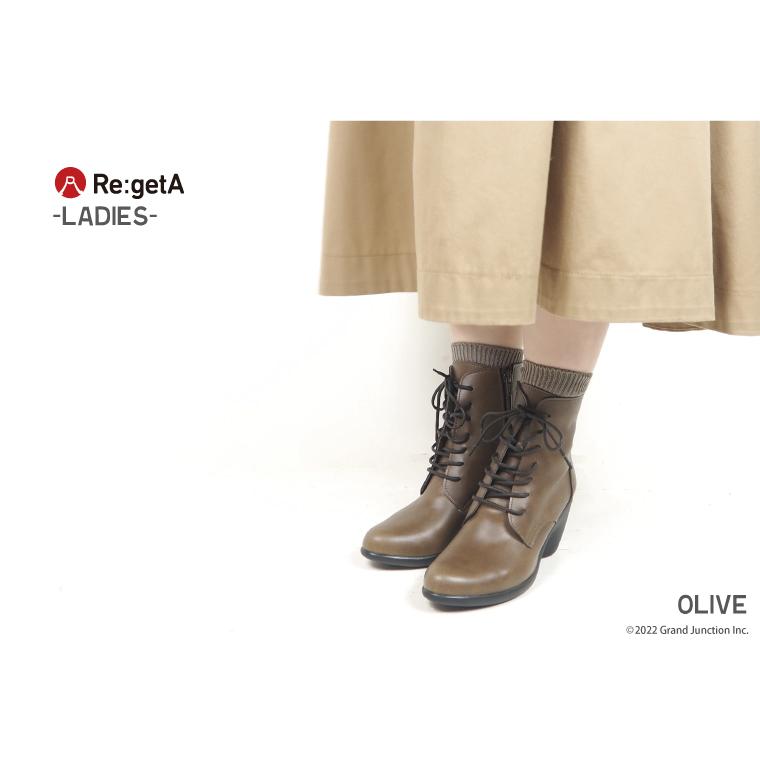 リゲッタ ブーツ レディース 歩きやすい オールシーズン ミドル丈 サイドジップ 履きやすい 歩きやすい 脚長 | Re:getA | 07