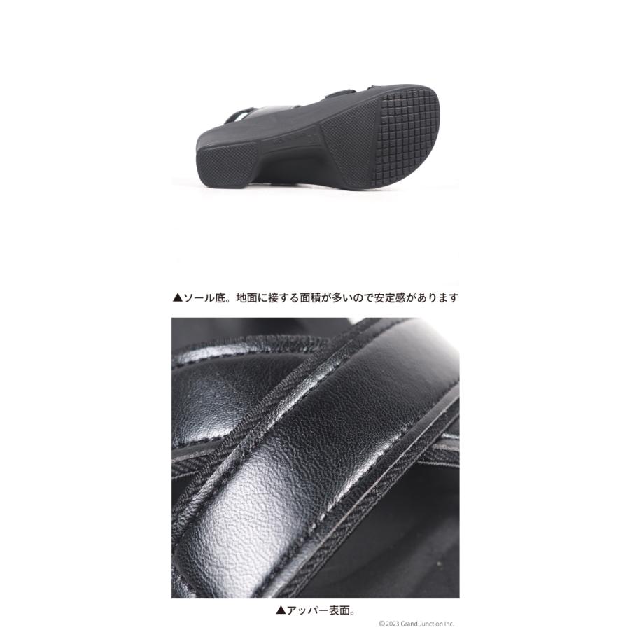 リゲッタ ナース サンダル 黒 白 厚底 疲れにくい ストラップ 5.5cm | リゲッタワーク | 16