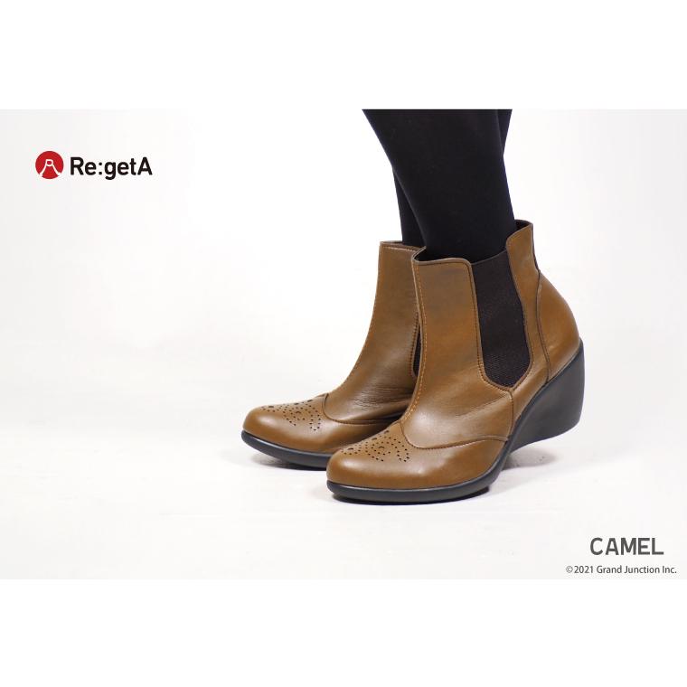 リゲッタ レディース ショート ブーツ サイドゴア 歩きやすい 脱ぎやすい 履きやすい 疲れない 冬  ウェッジソール | Re:getA | 09