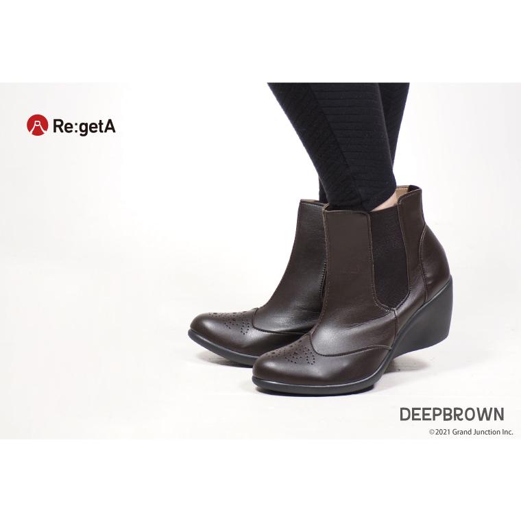 リゲッタ レディース ショート ブーツ サイドゴア 歩きやすい 脱ぎやすい 履きやすい 疲れない 冬  ウェッジソール | Re:getA | 13