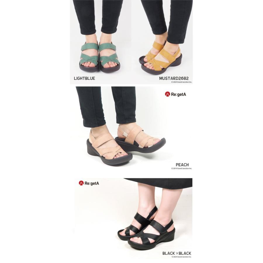 リゲッタ サンダル レディース ウェッジソール ストラップ 幅広 甲高 履きやすい ベルクロ グミ インソール sandal｜gjweb｜22