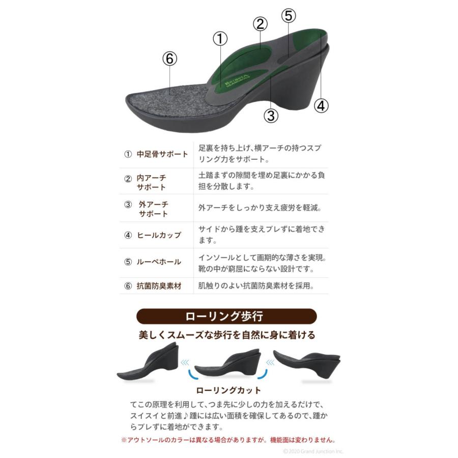 13%OFF セール リゲッタ グラマラス ローファー パンプス 痛くない 歩きやすい 7.5cm ウエッジソール 疲れにくい 黒 pumps | リゲッタグラマラス | 17