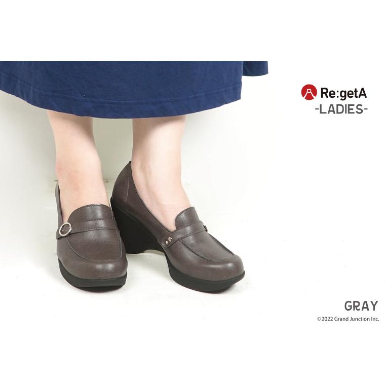 13%OFF セール リゲッタ グラマラス ローファー パンプス 痛くない 歩きやすい 7.5cm ウエッジソール 疲れにくい 黒 pumps | リゲッタグラマラス | 06