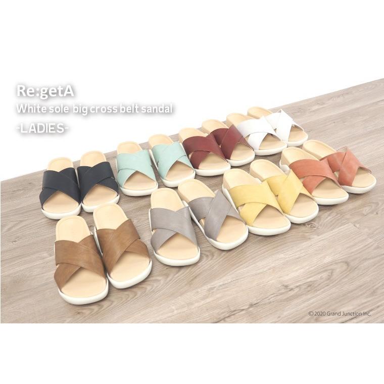 リゲッタ サンダル レディース 履きやすい 3e つっかけ ミュール ビッグクロス 幅広 Sandal Sms139 Gjweb 通販 Yahoo ショッピング