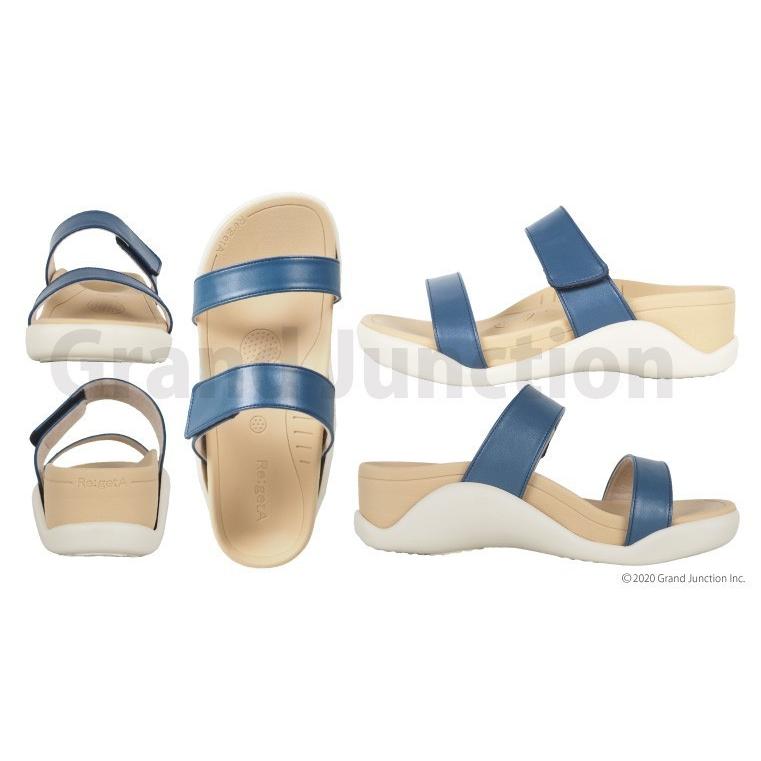 リゲッタ サンダル レディース 夏 履きやすい 3e 厚底 ミュール つっかけ 2本ベルト 幅広 mule | Re:getA | 15