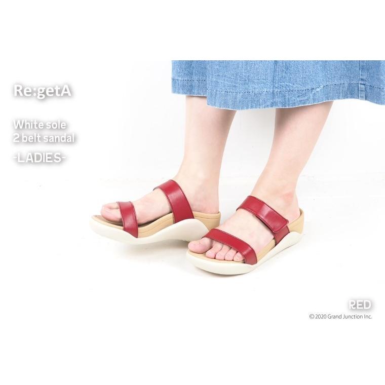 リゲッタ サンダル レディース 夏 履きやすい 3e 厚底 ミュール つっかけ 2本ベルト 幅広 mule | Re:getA | 09