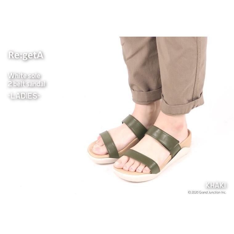 リゲッタ サンダル レディース 夏 履きやすい 3e 厚底 ミュール つっかけ 2本ベルト 幅広 mule | Re:getA | 10