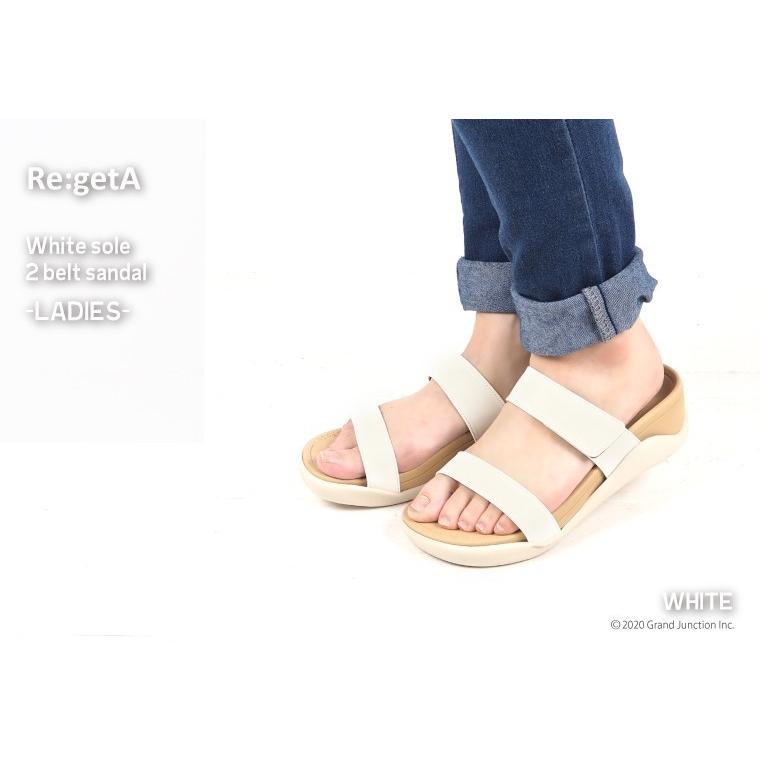 リゲッタ サンダル レディース 夏 履きやすい 3e 厚底 ミュール つっかけ 2本ベルト 幅広 mule | Re:getA | 13