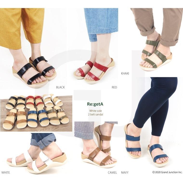 リゲッタ サンダル レディース 夏 履きやすい 3e 厚底 ミュール つっかけ 2本ベルト 幅広 mule | Re:getA | 14